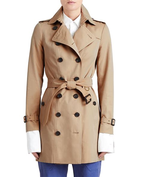 burberry london auth sandringham felt lapel mid length fitted trench|Burberry heritage trench coat reviews.